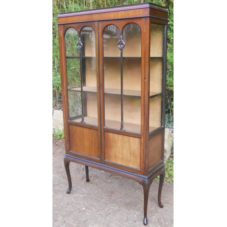 Original edwardische Vitrine Massives Mahagoni englisch antik 1910