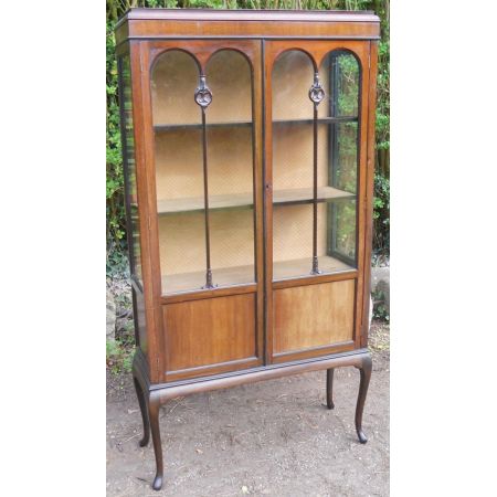 Original edwardische Vitrine Massives Mahagoni englisch antik 1910