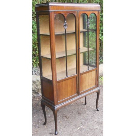 Original edwardische Vitrine Massives Mahagoni englisch antik 1910