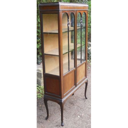 Original edwardische Vitrine Massives Mahagoni englisch antik 1910