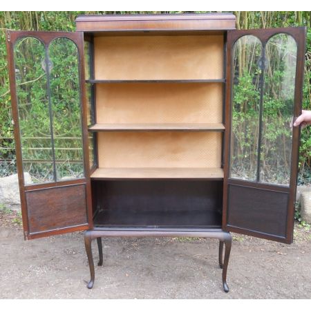 Original edwardische Vitrine Massives Mahagoni englisch antik 1910