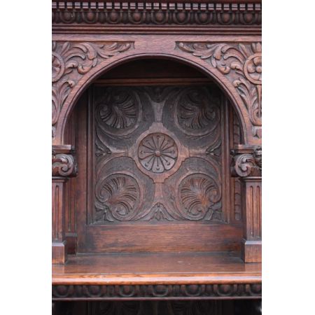 Viktorianisches antikes Sideboard Wohnzimmerschrank englisch Eiche massiv 1850