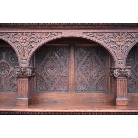Viktorianisches antikes Sideboard Wohnzimmerschrank englisch Eiche massiv 1850