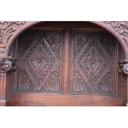 Viktorianisches antikes Sideboard Wohnzimmerschrank englisch Eiche massiv 1850