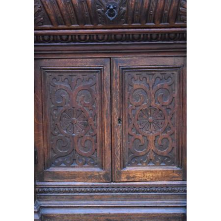 Viktorianisches antikes Sideboard Wohnzimmerschrank englisch Eiche massiv 1850
