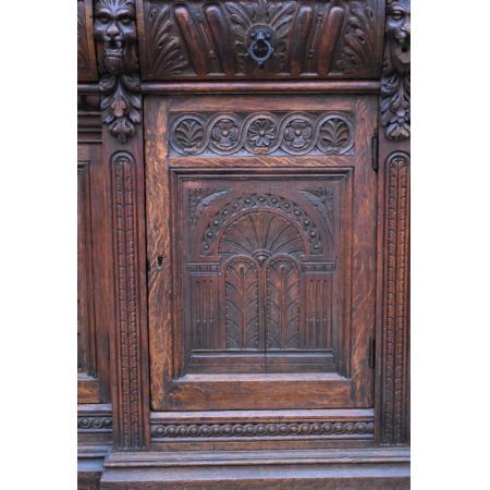 Viktorianisches antikes Sideboard Wohnzimmerschrank englisch Eiche massiv 1850