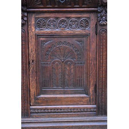 Viktorianisches antikes Sideboard Wohnzimmerschrank englisch Eiche massiv 1850