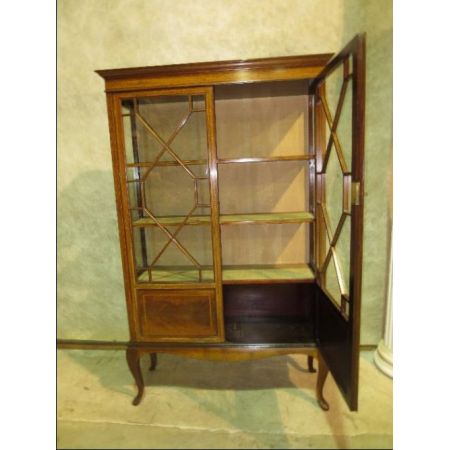 Edwardianische antike Mahagoni Vitrine massiv englisch 1890