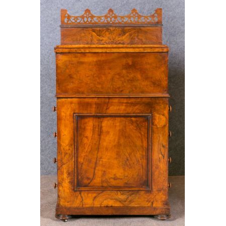 Original antiker viktorianischer Davenport Sekretär englisch Nussbaum massiv 1870