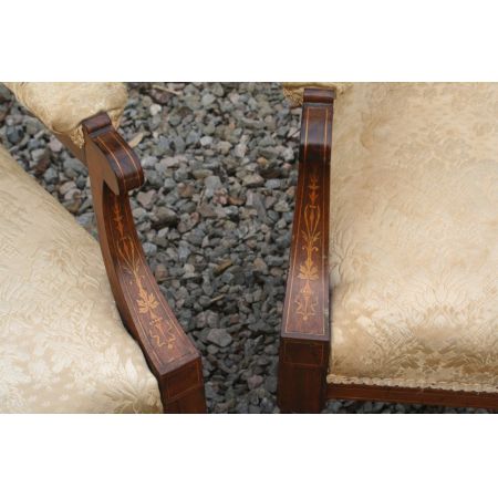 Edwardisches Palisander Sitzmöbel Set von 1890