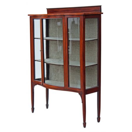 Edwardische Mahagoni Vitrine original englisch massiv 1890