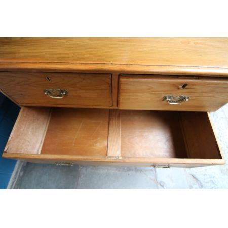 Georgianische antike Kiefer Massivholz Weichholz Kommode englisch 1840