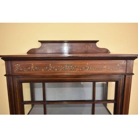 Antike edwardische Mahagoni Vitrine massiv englisch 1890