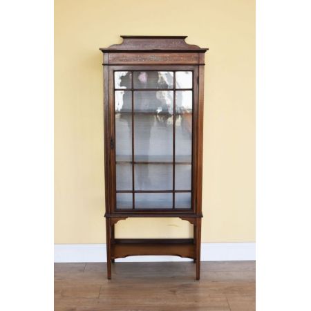 Antike edwardische Mahagoni Vitrine massiv englisch 1890