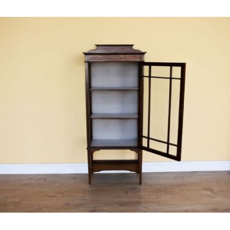 Antike edwardische Mahagoni Vitrine massiv englisch 1890