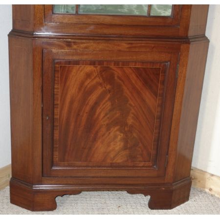 Edwardianische Mahagoni Eckschrank Vitrine massiv antik 1900