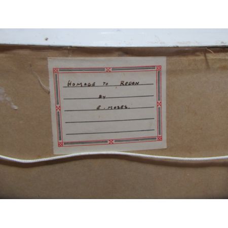 E.moses Original Ölgemälde Blumen (eine Hommage an Redon) original 1950