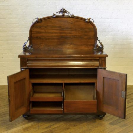 Viktorianischer Palisander Chiffonnier Sideboard massiv original antik 1850