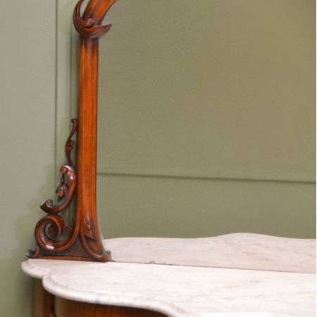 Spektakuläre original viktorianische antike Credenza Frisiertisch Dresser Nussbaum massiv 1870