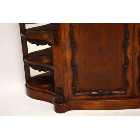 Antikes viktorianisches Nussbaum Sideboard massiv original 1850
