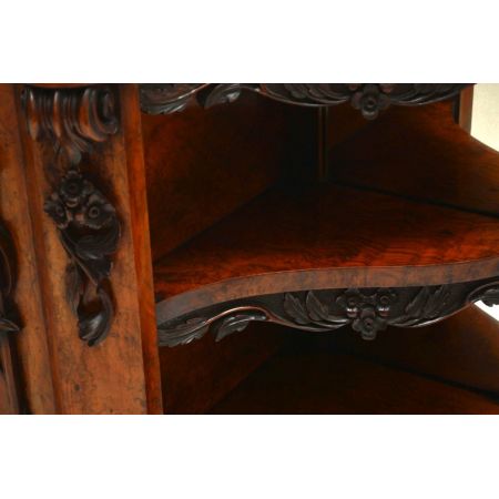 Antikes viktorianisches Nussbaum Sideboard massiv original 1850