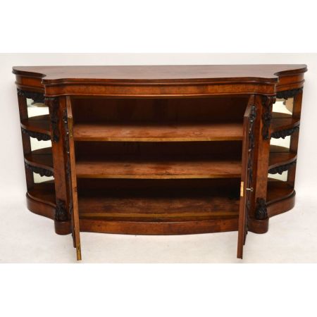 Antikes viktorianisches Nussbaum Sideboard massiv original 1850