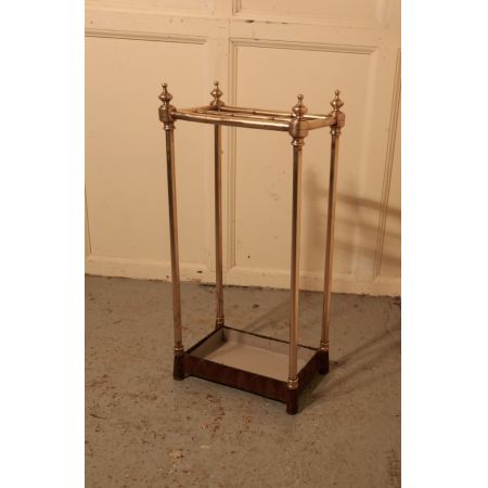 Viktorianischer antiker Messing und Gusseisen Spazierstockständer Schirmständer Garderobe original 1850