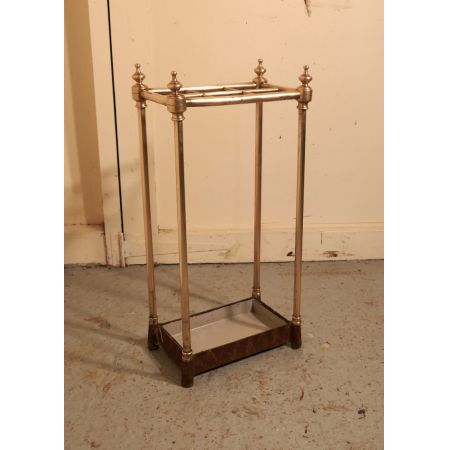 Viktorianischer antiker Messing und Gusseisen Spazierstockständer Schirmständer Garderobe original 1850