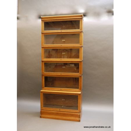 Antikes englisches Globe Wernicke Stapel Bücherregal Eiche original massiv 1920