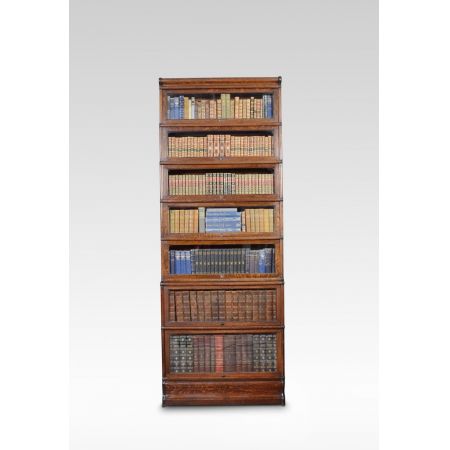 Englisches antikes Eichen Globe Wernicke Bücherregal massiv 1910