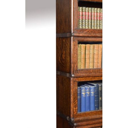 Englisches antikes Eichen Globe Wernicke Bücherregal massiv 1910