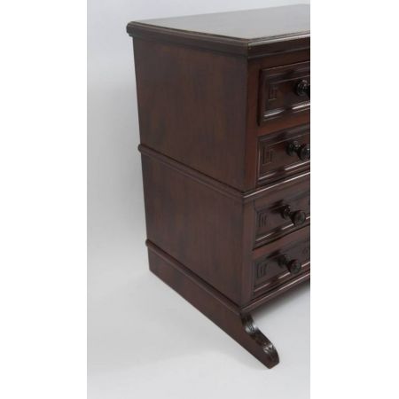 Viktorianische Mahagoni Nussbaum Kommode Schmuckkasten englisch antik massiv 1850