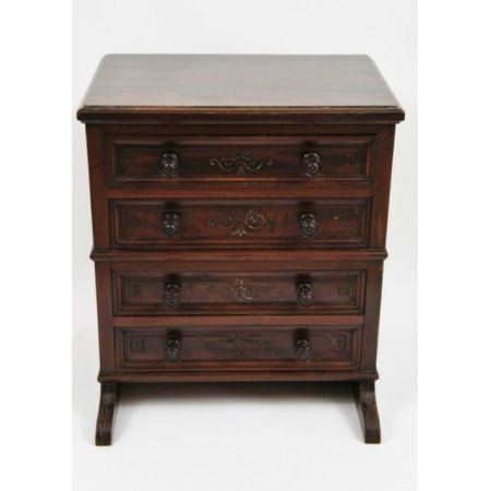 Viktorianische Mahagoni Nussbaum Kommode Schmuckkasten englisch antik massiv 1850