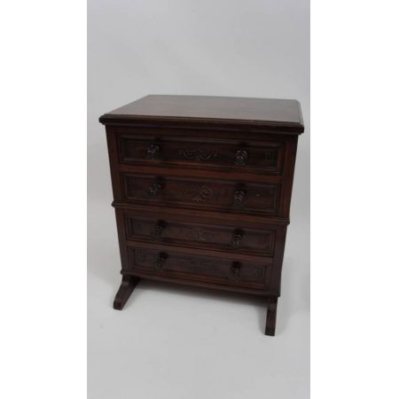 Viktorianische Mahagoni Nussbaum Kommode Schmuckkasten englisch antik massiv 1850