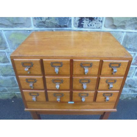Original antiker Nussbaum Aktenschrank Kommode Filing Cabinet massiv englisch 1920