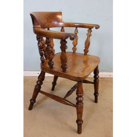 Antiker viktorianischer Landhaus Windsor Stuhl Esszimmerstuhl original englisch massiv 1850