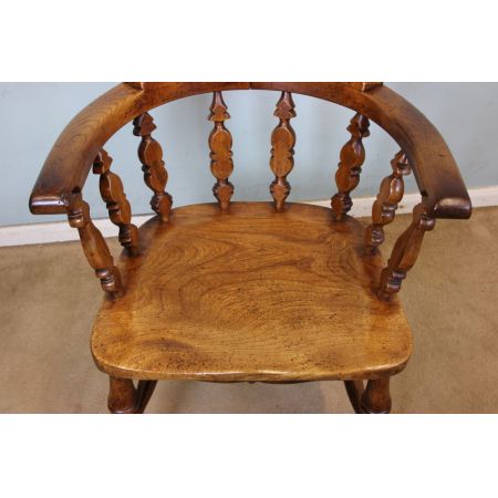 Antiker viktorianischer Landhaus Windsor Stuhl Esszimmerstuhl original englisch massiv 1850