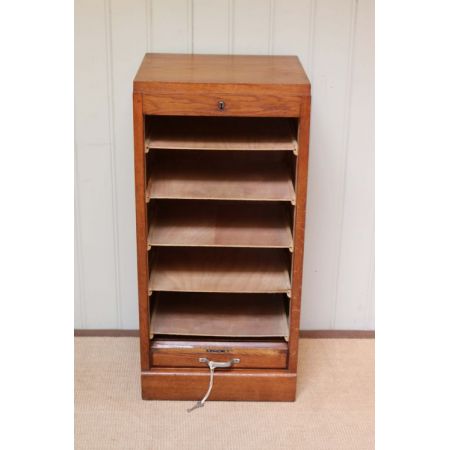 Original antikes französisches Filing Cabinet Aktenschrank Eiche massiv 1920