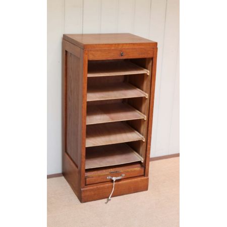 Original antikes französisches Filing Cabinet Aktenschrank Eiche massiv 1920