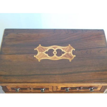 Französische original antike Palisander Schmuckkiste Kommode massiv 1840