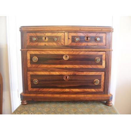 Französische original antike Palisander Schmuckkiste Kommode massiv 1840