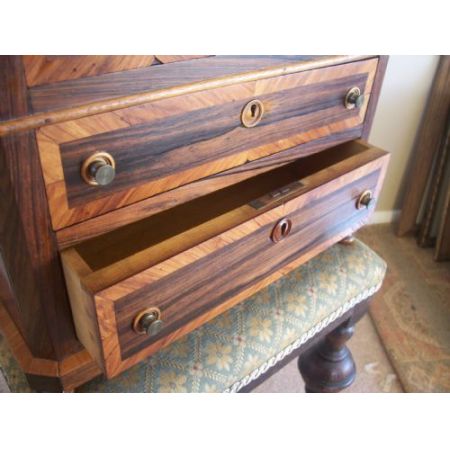 Französische original antike Palisander Schmuckkiste Kommode massiv 1840