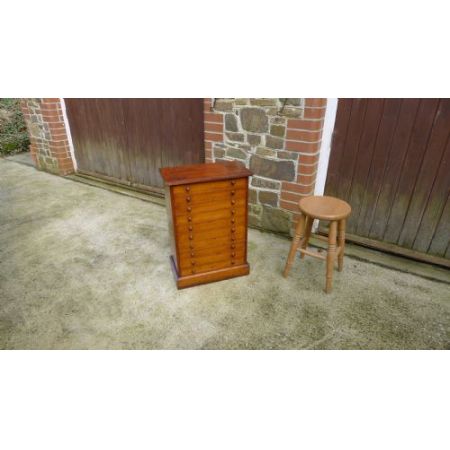 Original antike viktorianische 10 Schubladen Sammler Kommode Sammlerkommode Massivholz 1890