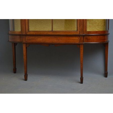 Ausgezeichnete edwardianische Mahagoni Massivholz Vitrine original antik 1900