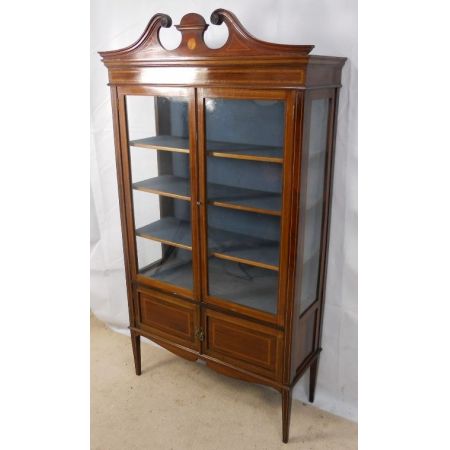 Edwardische massive Mahagoni Vitrine original antik 1900