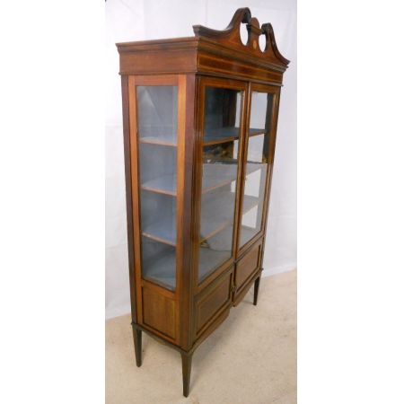 Edwardische massive Mahagoni Vitrine original antik 1900