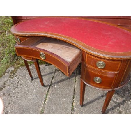 Edwardianischer antiker Schreibtisch Mahagoni massiv 1890