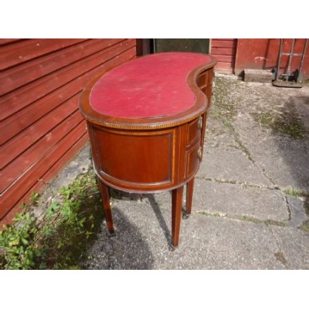 Edwardianischer antiker Schreibtisch Mahagoni massiv 1890