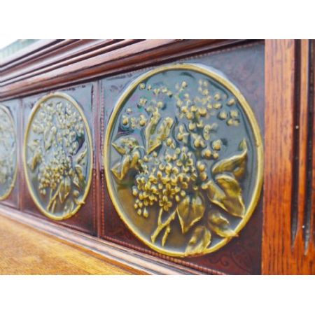 Viktorianische Garderobe Eiche Massivholz 1890