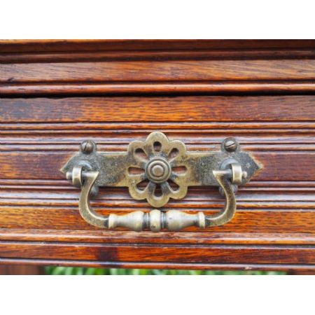 Viktorianische Garderobe Eiche Massivholz 1890